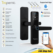 [Ready Stock] 5 In 1 TTLOCK Smart Door Lock Fingerprint Lock Pintu Rumah APP Remote Unlock Password Digital Lock for Woodern Door APP Management Google Home Amazon Alexa