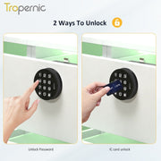 [Public Mode] 2 In 1 Smart Drawer Lock Password Cabinet Lock with IC Card Keyless Universal Cabinet Lock for Home Hotel Sauna Room