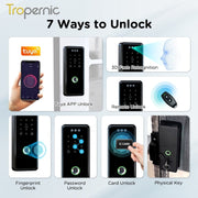 [Gate Door Lock] Tuya Double Side Smart Door Lock with Doorbell Fully Automatic 3D Face Unlock APP Remote Unlock Fingerprint Digital Lock for Home