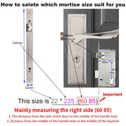 50/72/85 Series Wooden/Metal/Hotel/Glass Fingerprint Combination Electronic Induction Universal Mortise Door Lock