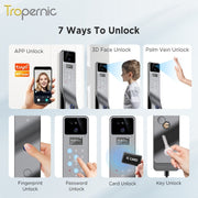 [Ready Stock] 7 In 1 Tuya Fully Automatic Smart Door Lock with HD Camera Palm Unlock Video Surveillance 6068 Security Door Lock APP Remote Unlock Keyless Digital Lock Support Two Way Intercom