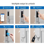 【Double Side Lock】TTLOCK Smart Grill Door Lock Double Sided Fingerprint Password Unlocking Digital Aluminum Door Lock