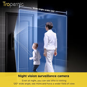[HD Display Screen] 5 In 1 Tuya Smart Door Lock With Security Camera Fingerprint Digital Lock with Doorbell Function Password Electronic Lock 6068 Security Door Lock