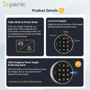 [Public Mode] 2 In 1 Smart Drawer Lock Password Cabinet Lock with IC Card Keyless Universal Cabinet Lock for Home Hotel Sauna Room