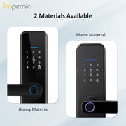 [Matte/Glossy] 5 In 1 Tuya Smart Door Lock with Doorbell  Password Digital Lock with Electronic Anti-Lock Fingreprint Kunci Pintu Rumah for Home