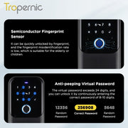 [APP Management] Tuya/TTLOCK Bluetooth Key Safe Box Outdoor Waterproof Wall Mounted Safety Box APP Remote Unlock Fingerprint Password Anti Theft Strongbox for Home