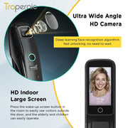 [Video Surveillance] 7 In 1 Tuya Smart Door Lock with HD Security Camera Fully Automatic Safety Door Digital Lock with Intercom Function