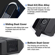 TTLOCK Smart Padlock IP67 Waterproof Fingerprint Padlock APP Remote Unlock USB Rechargeable Portable Outdoor Mini Anti-Theft Padlock With Key