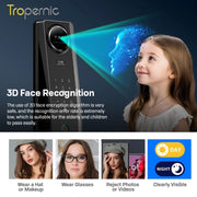 6 In 1 Tuya Smart Door Lock 3D Face Recognition Video Intercom Fully Auto Lock Pintu Rumah with Mechanical Deadlock APP Remote Unlock for Main Door
