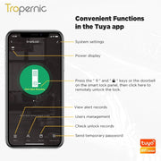 Tuya Smart Door Lock WiFi Remote Unlock Digital Password IC Card Biometric Fingerprint Unlock Fully Automatic Electric Deadbolt