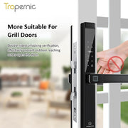 【Grill Door Lock】TTLOCK Double Sided Smart lock Waterproof Double Side System Digital Lock with Doorbell Bluetooth Smart Grill Door Lock
