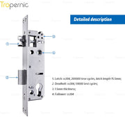 50/72/85 Series Wooden/Metal/Hotel/Glass Fingerprint Combination Electronic Induction Universal Mortise Door Lock