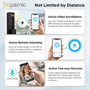 [Video Surveillance] Tuya Smart Door Lock 3D Face Palmprint Unlock Fully Automatic Digital Door Lock APP User Management Remote Unlock Fingerprint Tombol Pintu Rumah for Wooden Door