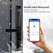 【Grill Door Lock】TTLOCK Smart Door Lock Double Side Fingerprint Digital Lock with Doorbell Outdoor Waterproof Electronic Lock Password/IC Card/Key Unlock