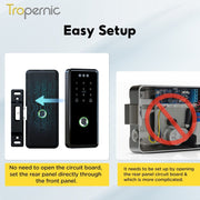 [Gate Door Lock] Tuya Double Side Smart Door Lock with Doorbell Fully Automatic 3D Face Unlock APP Remote Unlock Fingerprint Digital Lock for Home
