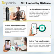 [Video Surveillance] 7 In 1 Tuya Smart Door Lock with HD Security Camera Fully Automatic Safety Door Digital Lock with Intercom Function