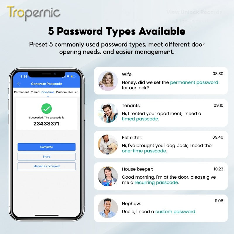 [Ready Stock] 5 In 1 TTLOCK Smart Door Lock Fingerprint Lock Pintu Rumah APP Remote Unlock Password Digital Lock for Woodern Door APP Management Google Home Amazon Alexa