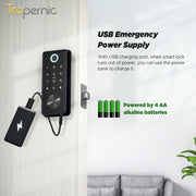 [24h Ship Out] TTLOCK Fully Automatic Smart Lock Biometric Fingerprint Digital Door Lock with Sliding Cover Keyhole Password IC Card Key Unlock
