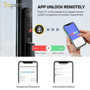 【Palm Vein Unlock】Tuya 7 in1 Fully Automatic Smart Digital Gate Lock 3D Face Unlock IP68 Waterproof Suitable for HDB Main Gate   Sliding Door
