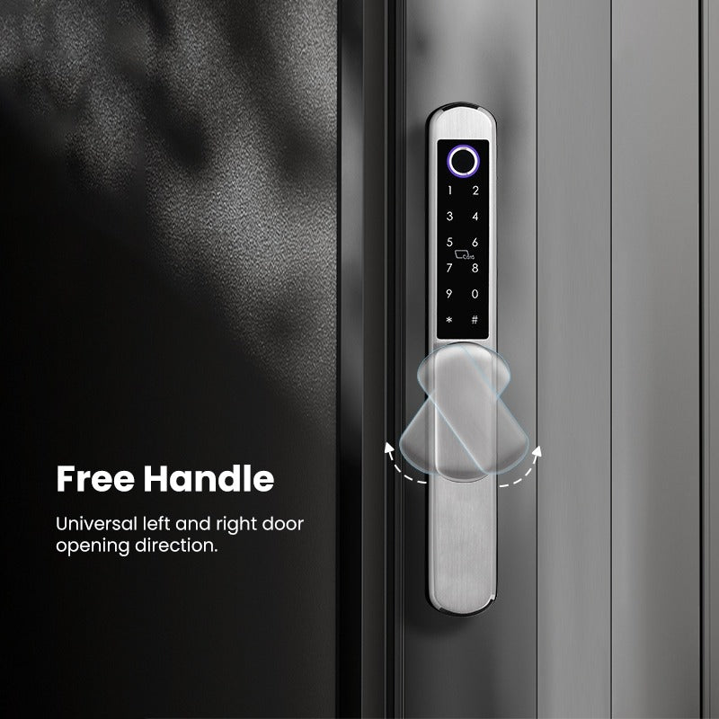 【Double Side Lock】TTLOCK Smart Grill Door Lock Double Sided Fingerprint Password Unlocking Digital Aluminum Door Lock