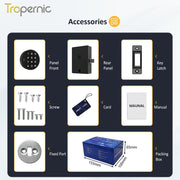 [Public Mode] 2 In 1 Smart Drawer Lock Password Cabinet Lock with IC Card Keyless Universal Cabinet Lock for Home Hotel Sauna Room