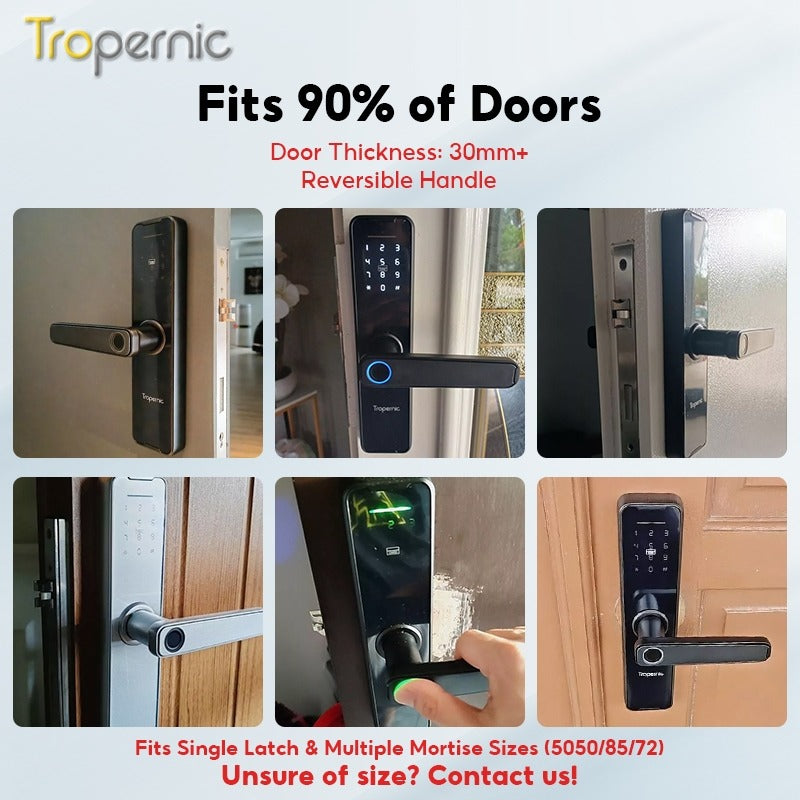 Tuya WiFi Smart Door Lock APP Remote Unlocking Fingerprint Lock Digital Password Key IC Card Unlocking