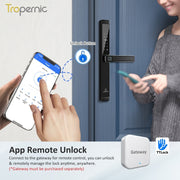 【Grill Door Lock】TTLOCK Double Sided Smart lock Waterproof Double Side System Digital Lock with Doorbell Bluetooth Smart Grill Door Lock