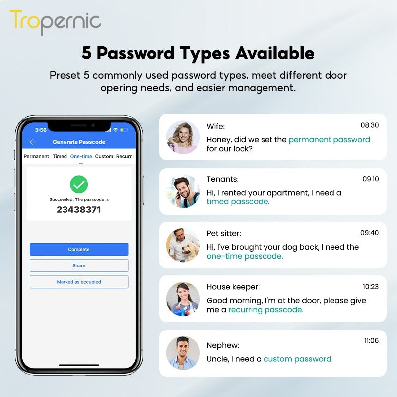 [Google Home] TTLOCK Smart Door Lock with Doorbell APP Remote Unlock Waterproof Sliding Door Lock Fingerprint Digital Lock Amazon Alexa