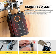 Heavy Duty Tuya BLE Smart Padlock with 10mm Shackle IP65 Waterproof 5 In 1 Fingerprint Padlock for Outdoor Warehouse APP Managed
