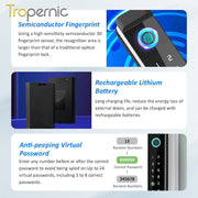 【Grill Door Lock】TTLOCK Smart Door Lock Double Side Fingerprint Digital Lock with Doorbell Outdoor Waterproof Electronic Lock Password/IC Card/Key Unlock