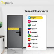 [Matte/Glossy] 5 In 1 Tuya Smart Door Lock with Doorbell  Password Digital Lock with Electronic Anti-Lock Fingreprint Kunci Pintu Rumah for Home