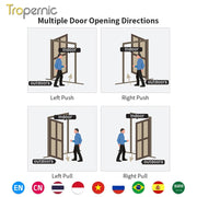 Tuya WiFi Smart Door Lock APP Remote Unlocking Fingerprint Lock Digital Password Key IC Card Unlocking