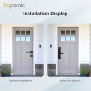 [HD Display Screen] 5 In 1 Tuya Smart Door Lock With Security Camera Fingerprint Digital Lock with Doorbell Function Password Electronic Lock 6068 Security Door Lock