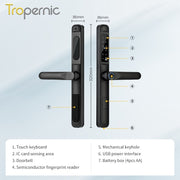 [Google Home] TTLOCK Smart Door Lock with Doorbell APP Remote Unlock Waterproof Sliding Door Lock Fingerprint Digital Lock Amazon Alexa