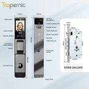 [Ready Stock] 7 In 1 Tuya Fully Automatic Smart Door Lock with HD Camera Palm Unlock Video Surveillance 6068 Security Door Lock APP Remote Unlock Keyless Digital Lock Support Two Way Intercom