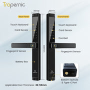 【Grill Door Lock】TTLOCK Double Sided Smart lock Waterproof Double Side System Digital Lock with Doorbell Bluetooth Smart Grill Door Lock