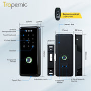 [Gate Door Lock] Tuya Double Side Smart Door Lock with Doorbell Fully Automatic 3D Face Unlock APP Remote Unlock Fingerprint Digital Lock for Home