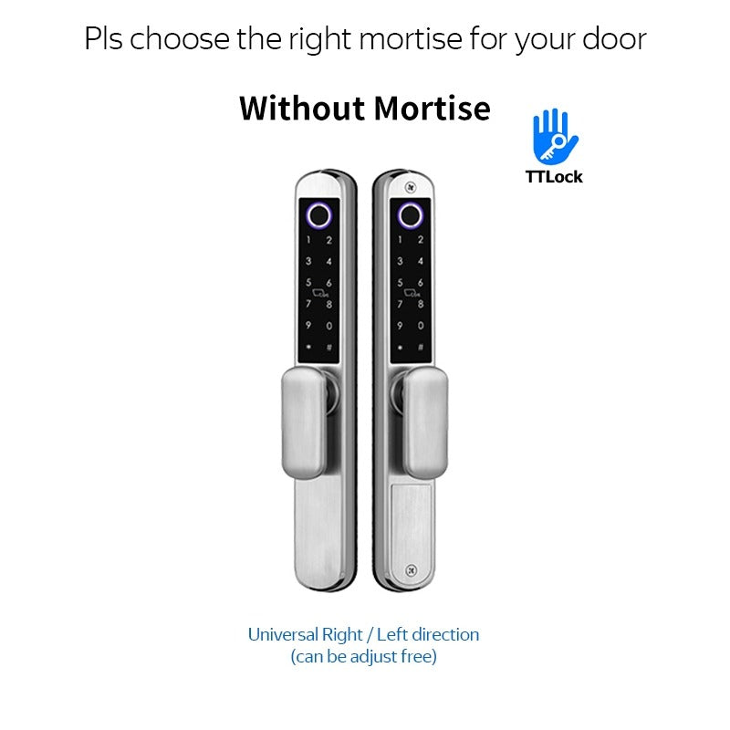【Double Side Lock】TTLOCK Smart Grill Door Lock Double Sided Fingerprint Password Unlocking Digital Aluminum Door Lock