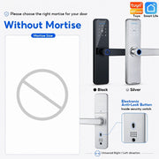 Tuya WiFi Smart Door Lock APP Remote Unlocking Fingerprint Lock Digital Password Key IC Card Unlocking