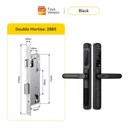 [Doorbell Function] 5 In 1 Tuya Smart Door Lock Waterproof Fingerprint Sliding Door Lock Zinc Alloy Electronic Lock Digital Password Lock For Aluminum Door