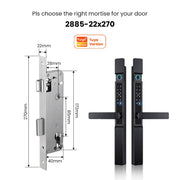 【Grill Door Smart Lock】Tuya Smart Door Lock Double Sided System Waterproof Digital Lock for Grill Door 5 In 1 Digital Lock with Doorbell Function for Sliding Door