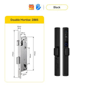 Tuya/TTLOCK Waterproof Smart Door Lock Anti Theft Zinc Alloy Sliding Door Lock with Short Handle Semi-Automatic Fingerprint Digital Lock For Aluminum Door