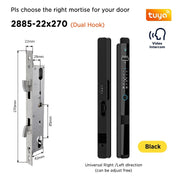[Face Unlock] Tuya Smart Door Lock with Camera 6 In 1 Fully Automatic Sliding Door Lock APP Remote Unlock Fingerprint Digital Lock for Aluminum Door