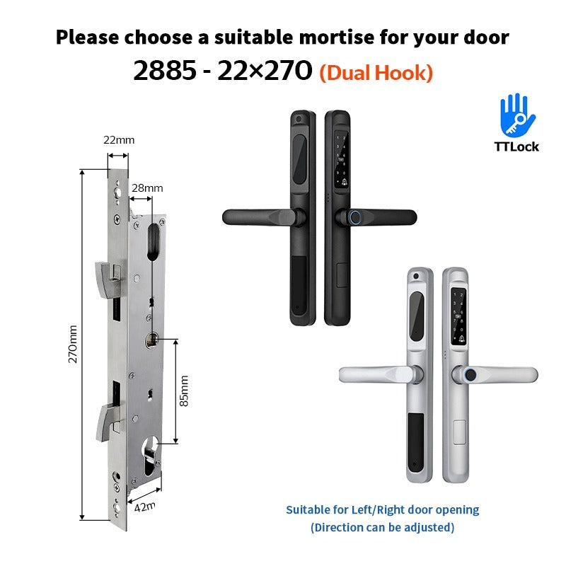 [Google Home] TTLOCK Smart Door Lock with Doorbell APP Remote Unlock Waterproof Sliding Door Lock Fingerprint Digital Lock Amazon Alexa