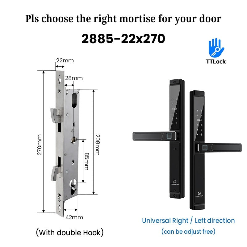 【Grill Door Lock】TTLOCK Double Sided Smart lock Waterproof Double Side System Digital Lock with Doorbell Bluetooth Smart Grill Door Lock