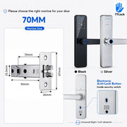 [Ready Stock] 5 In 1 TTLOCK Smart Door Lock Fingerprint Lock Pintu Rumah APP Remote Unlock Password Digital Lock for Woodern Door APP Management Google Home Amazon Alexa