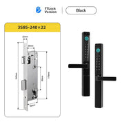 【Grill Door Lock】TTLOCK Smart Door Lock Double Side Fingerprint Digital Lock with Doorbell Outdoor Waterproof Electronic Lock Password/IC Card/Key Unlock