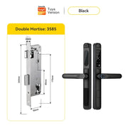 [Doorbell Function] 5 In 1 Tuya Smart Door Lock Waterproof Fingerprint Sliding Door Lock Zinc Alloy Electronic Lock Digital Password Lock For Aluminum Door