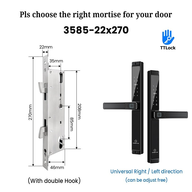 【Grill Door Lock】TTLOCK Double Sided Smart lock Waterproof Double Side System Digital Lock with Doorbell Bluetooth Smart Grill Door Lock