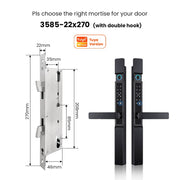 【Grill Door Smart Lock】Tuya Smart Door Lock Double Sided System Waterproof Digital Lock for Grill Door 5 In 1 Digital Lock with Doorbell Function for Sliding Door